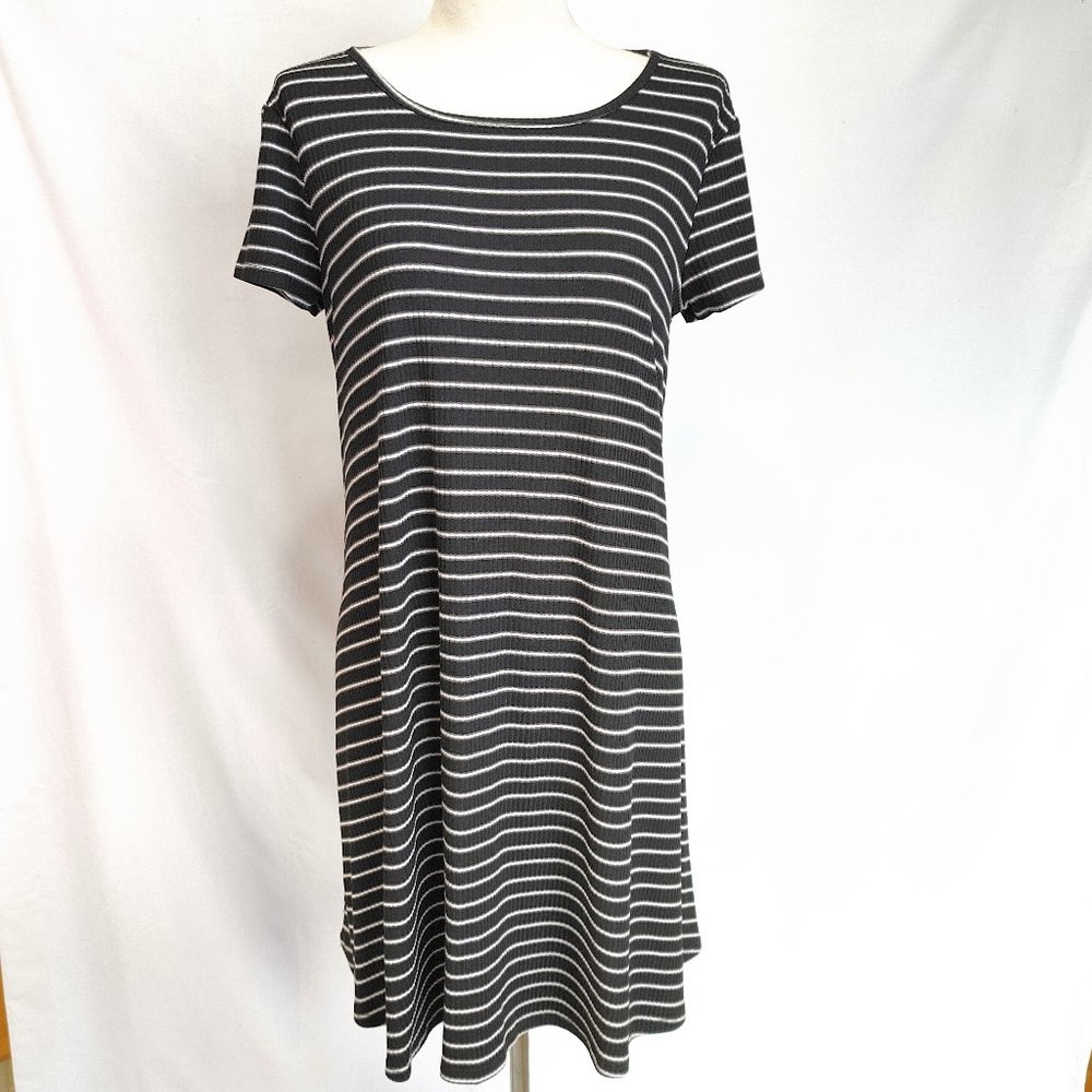 LOVE, FIRE black and white 90's vibes dress